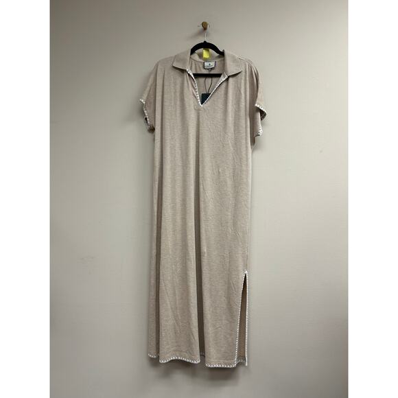 TUCKERNUCK Sandstone Pique Melissa Maxi Dress Size L NWT Retail $178 Tuckernuck - Picture 4 of 5